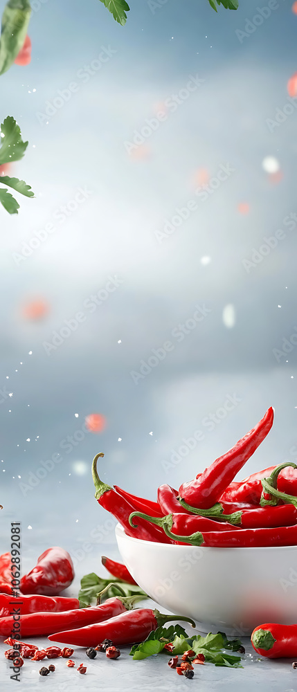 Discover the bold flavors of fresh and dried chili peppers in a fiery bowl Discover the bold flavors of fresh and dried chili peppers in a fiery bowl