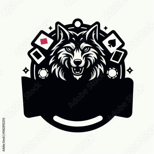 wild card poker logo illustration