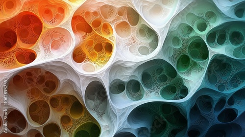 Exploring the Depths of Colorful Abstract Fluid Patterns photo