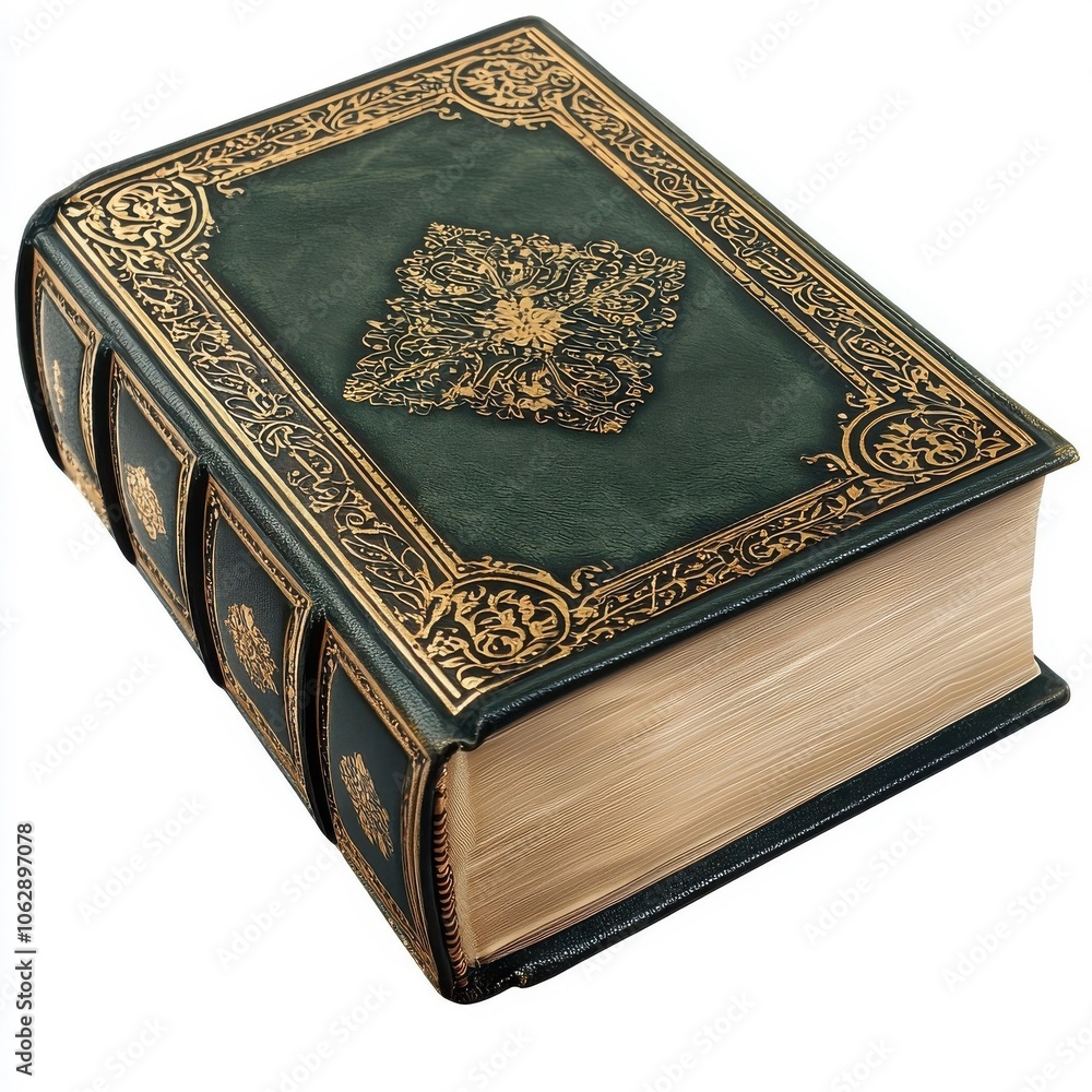 Fototapeta premium Art Nouveau style book isolated on a white background.
