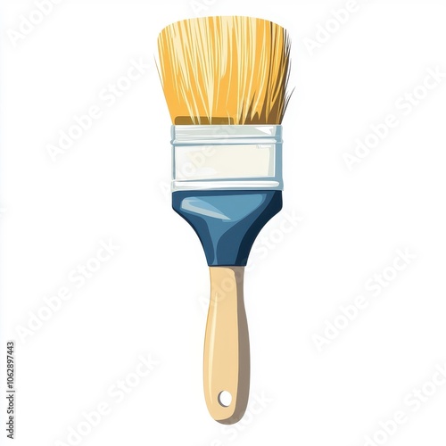Wallpaper Mural Flat style illustration of a paint brush, isolated on white, clean and simple design. Torontodigital.ca