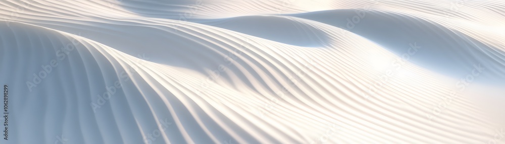 Obraz premium Abstract White Wavy Surface with Parallel Lines