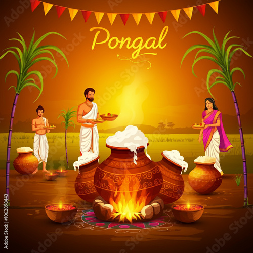 People preparing for Pongal...