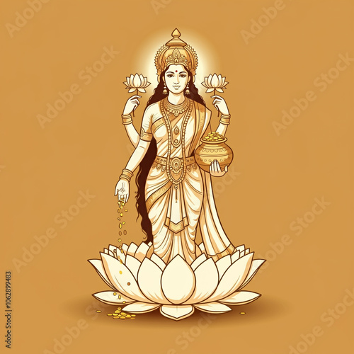 Illustration of Goddess Lak...