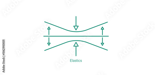 Elastics Icon for Flexible and Comfortable Fabric Solutions in Fashion Design