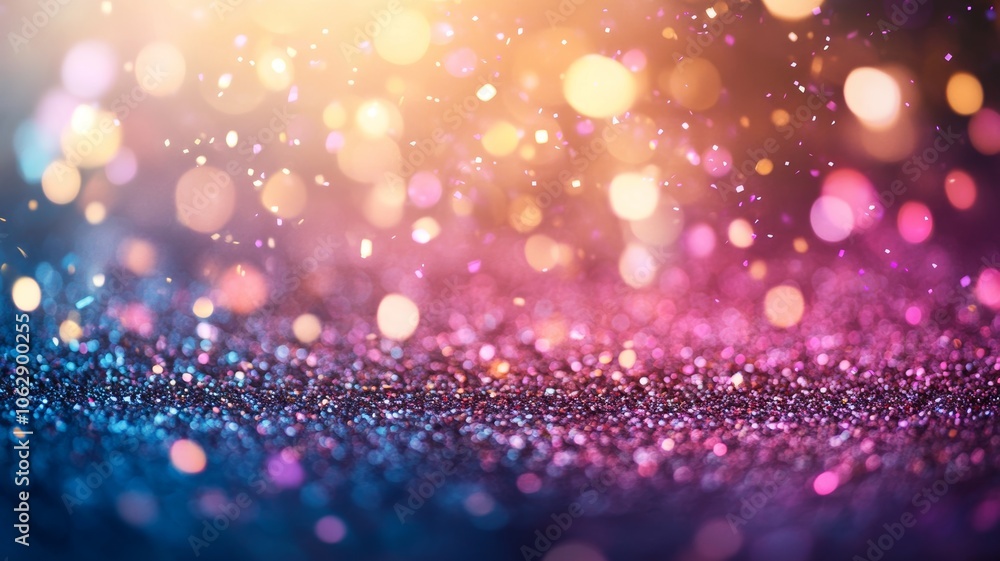 Sparkling Pink and Blue Glitter with Bokeh Lights Background Sparkling Pink and Blue Glitter with Bokeh Lights Background