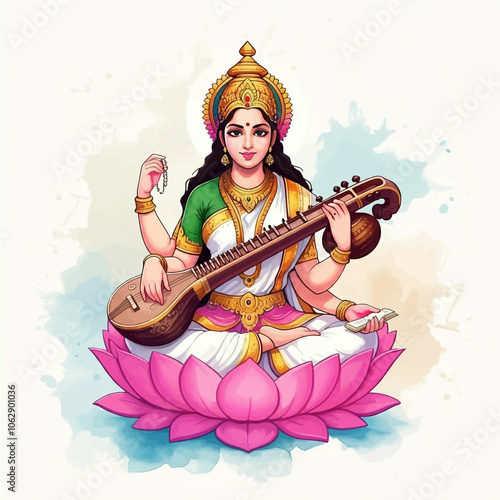 Elegant portrayal of Goddes...