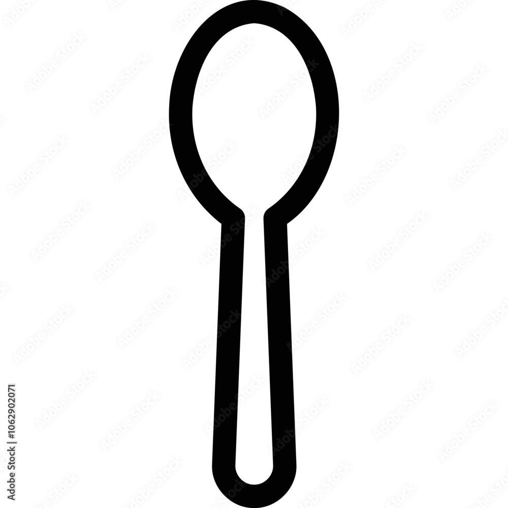 Simple vector icon on a theme spoon Simple vector icon on a theme spoon