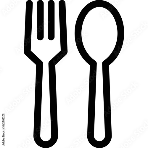 Simple vector icon on a theme cutlery
