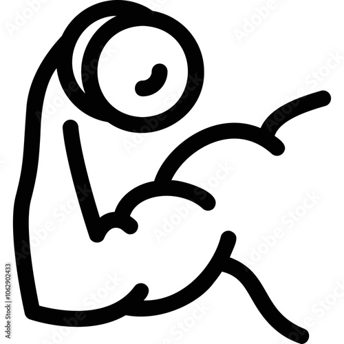 
Simple vector icon on a theme pumping muscles