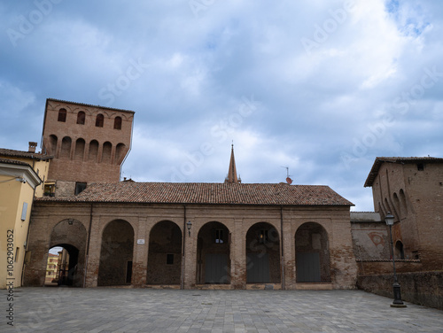 Detail of Rocca di Vignola, Ancient Medieval Castle near Modena, Italy