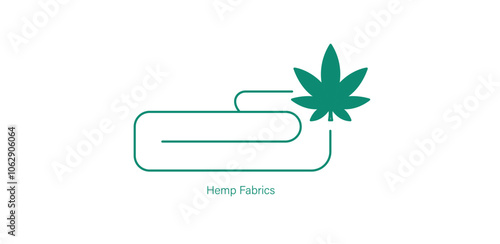 Hemp Fabric Icon for Eco-Friendly Materials and Sustainable Clothing