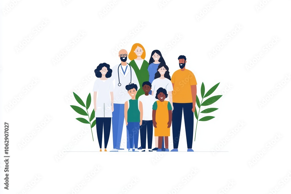 A diverse group of people standing together, showcasing unity and community spirit on a white background. A diverse group of people standing together, showcasing unity and community spirit on a white background.