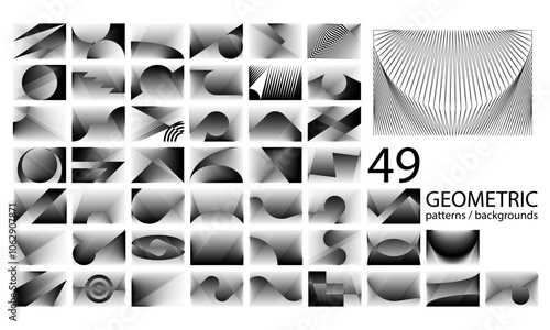 Основные RGB op art creative geometric patterns, abstract halftone lines backgrounds, vector modern design elements