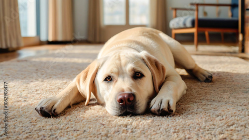 labrador with sunshine