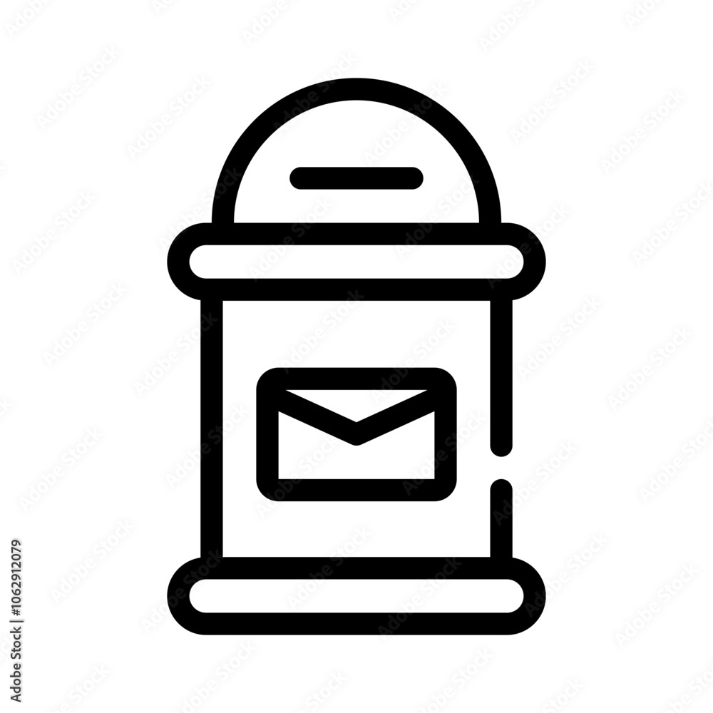 Icon Mail Box With Style Outline Icon Mail Box With Style Outline