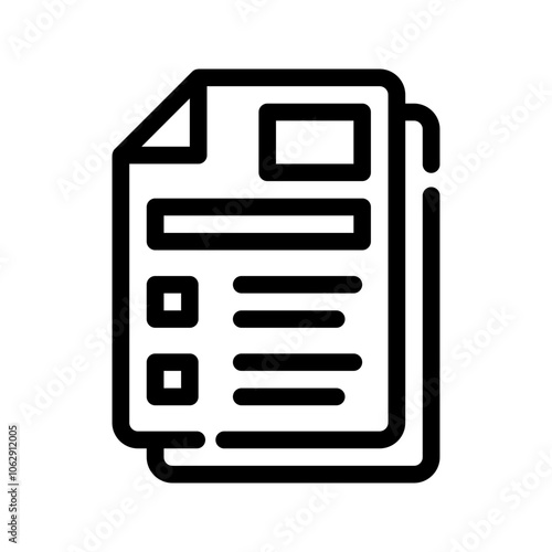 Icon Document With Style Outline