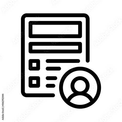 Icon File Contact With Style Outline