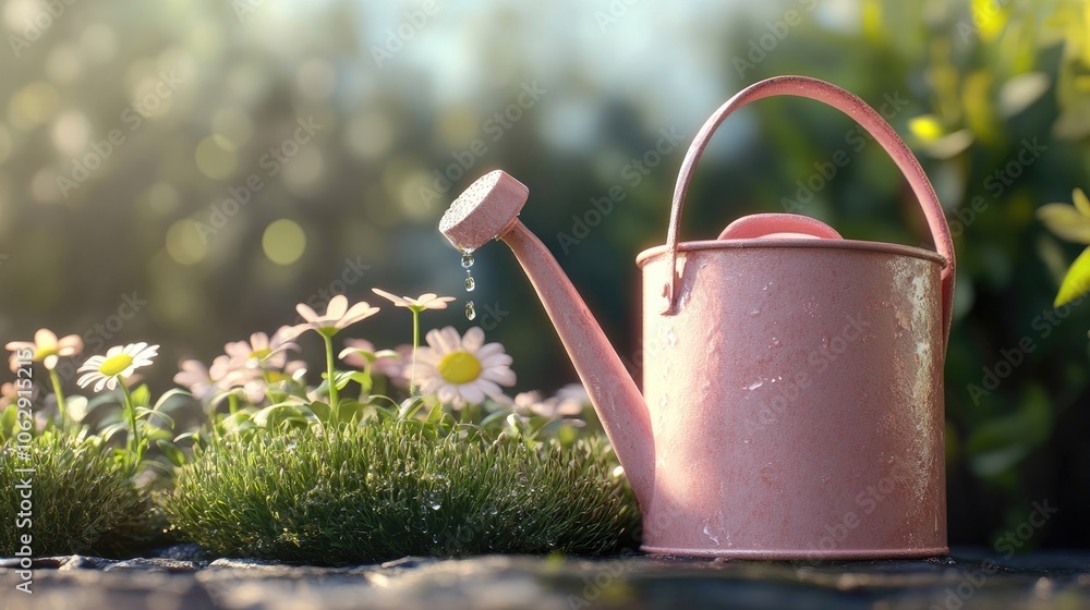 Watering can ideal for nurturing indoor flowers and tending to a garden. This versatile watering can enhances gardening experiences, perfect for a balcony garden with ample copy space. Watering can ideal for nurturing indoor flowers and tending to a garden. This versatile watering can enhances gardening experiences, perfect for a balcony garden with ample copy space.