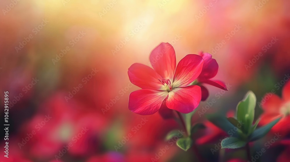 Beautiful Pink Flower in a Colorful Garden Setting Beautiful Pink Flower in a Colorful Garden Setting
