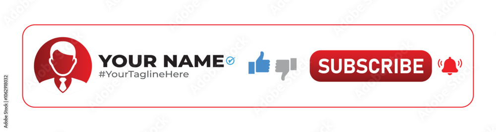 Channel Subscribe Footer Video Button Template Design Channel Subscribe Footer Video Button Template Design
