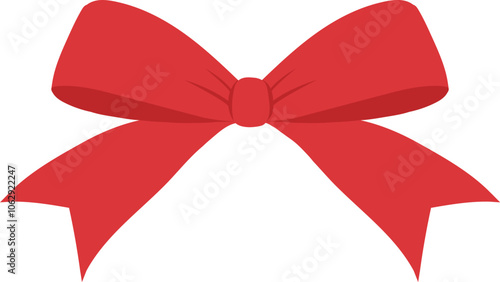 빨간 리본 벡터 일러스트