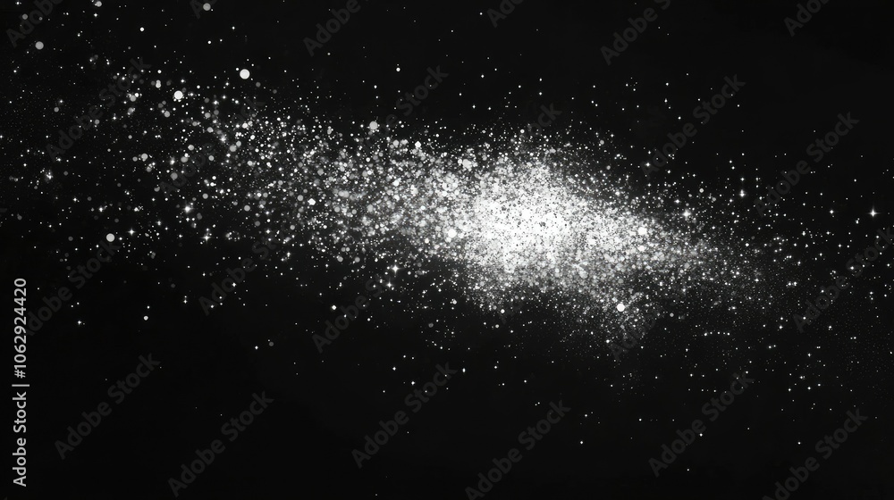 Obraz premium Stunning Black and White Cosmic Galaxy View