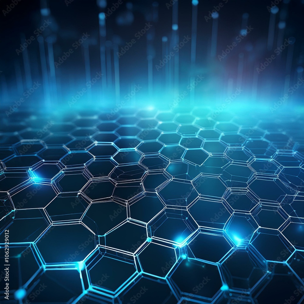 Abstract hexagon background with connection lines for a futuristic medical or scientific layout, ideal for technology-themed projects Abstract hexagon background with connection lines for a futuristic medical or scientific layout, ideal for technology-themed projects