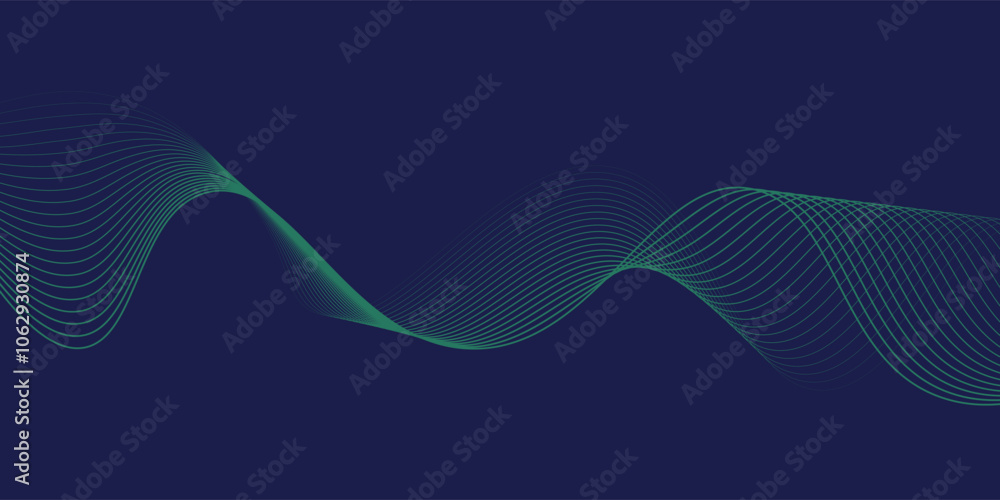 Abstract glowing wave lines on green background. Dynamic wave pattern. Modern flowing wavy lines. Futuristic concept. Suit for banner, poster, cover, brochure, flyer, website Abstract glowing wave lines on green background. Dynamic wave pattern. Modern flowing wavy lines. Futuristic concept. Suit for banner, poster, cover, brochure, flyer, website