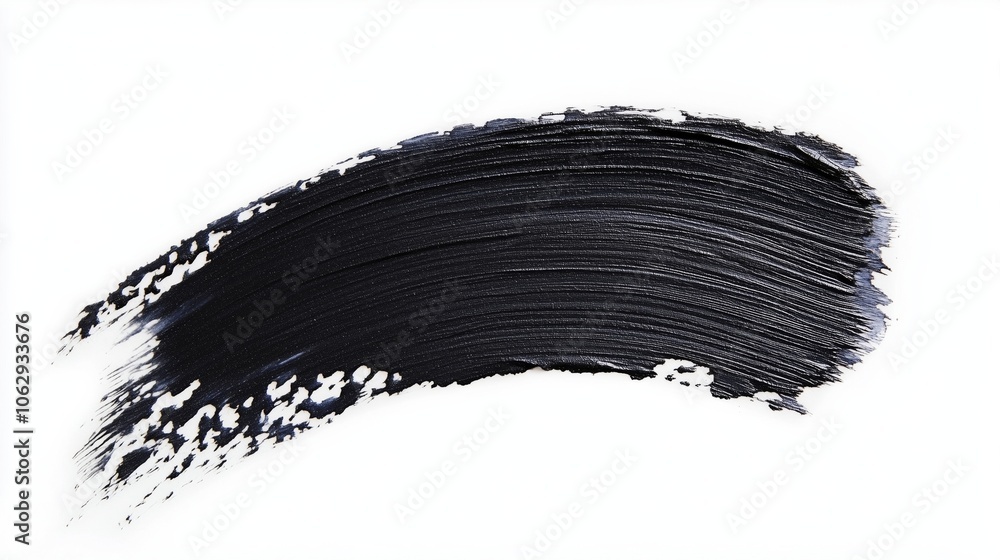 Exploring the Elegance of a Black Paint Brushstroke on Canvas Exploring the Elegance of a Black Paint Brushstroke on Canvas
