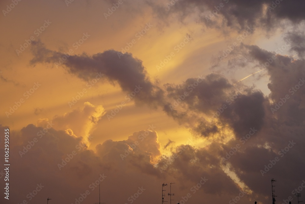 sky background with clouds and sunrise light sky background with clouds and sunrise light