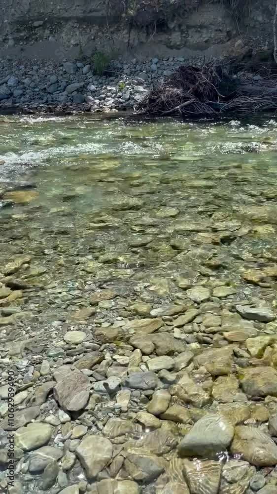 Pebbles in the river stream Pebbles in the river stream