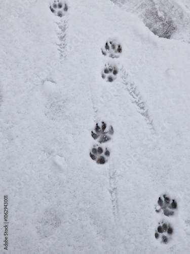 footprints in snow