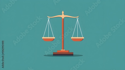 Wallpaper Mural Flat Design Justice Scale Icon Illustration Torontodigital.ca