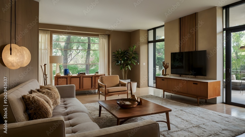 midcentury modern room midcentury modern room