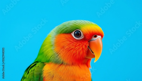 Colorful Lovebird Portrait, photo