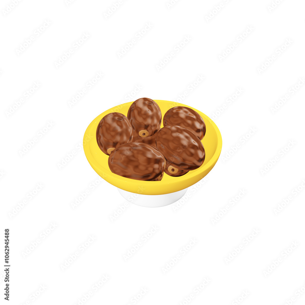 golden teapot, bowl of dates and drinking water to break the fast in the month of Ramadan golden teapot, bowl of dates and drinking water to break the fast in the month of Ramadan