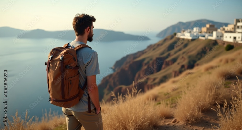 Male adventurer hiking by Mount Fuji, Japan in tranquil indigos and turquoises camouflage. Nature-inspired 8k shot with Hasselblad X1D. Male adventurer hiking by Mount Fuji, Japan in tranquil indigos and turquoises camouflage. Nature-inspired 8k shot with Hasselblad X1D.