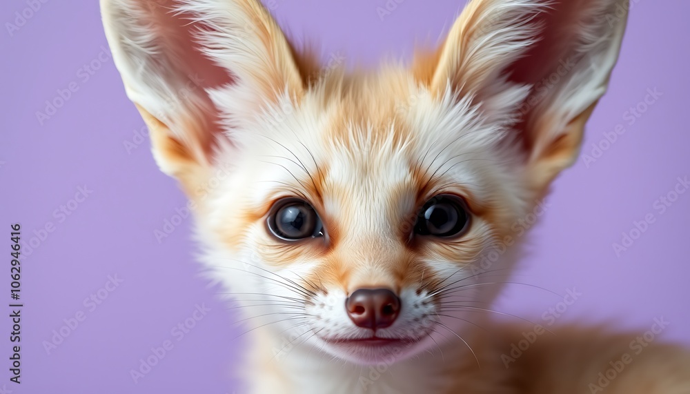 Cute Fennec Fox Portrait, Cute Fennec Fox Portrait,