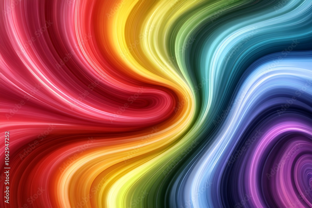 Fototapeta premium Rainbow Swirl: Abstract Colorful Background 
