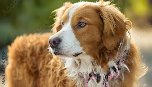 golden retriever portrait, generative ai	
