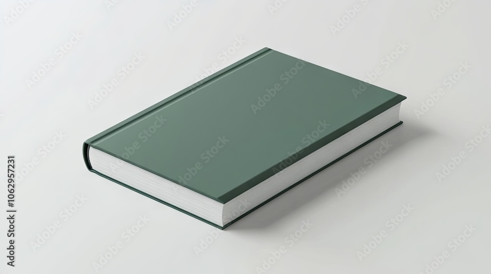 3D book with a green cover isolated on a white background, ideal for creating realistic visual presentations. This 3D book design features a clean and modern look with ample copy space. 3D book with a green cover isolated on a white background, ideal for creating realistic visual presentations. This 3D book design features a clean and modern look with ample copy space.