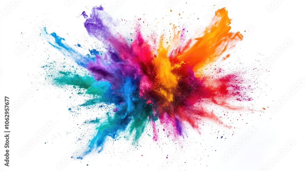 Capture a dynamic and colorful explosion of paint, filled with vibrant hues and energy. This vibrant explosion of paint creates an eye-catching visual with ample copy space. Capture a dynamic and colorful explosion of paint, filled with vibrant hues and energy. This vibrant explosion of paint creates an eye-catching visual with ample copy space.