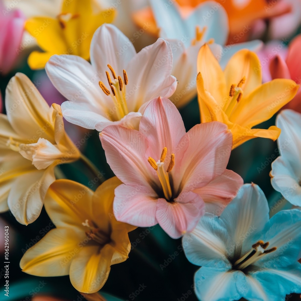 Obraz premium Pastel flowers for springtime.