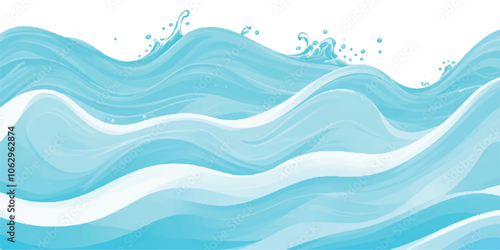 Fototapeta premium Transparent abstract soft blue and green abstract water color ocean wave texture background. Banner Graphic Resource as background for ocean wave and water wave abstract graphics