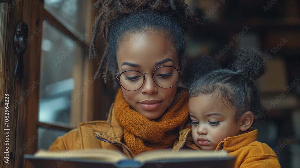 Mother Reading a Bedtime Story to Her Child Mother Reading a Bedtime Story to Her Child