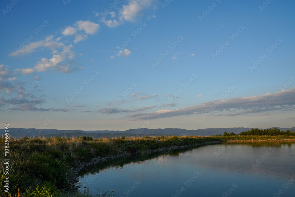 Belizmata Dam with a backdrop of the Pirin Mountains, Bansko, Bulgaria Belizmata Dam with a backdrop of the Pirin Mountains, Bansko, Bulgaria