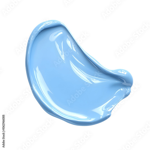 blue beauty cosmetic texture isolated on transparent background Generative Ai. photo