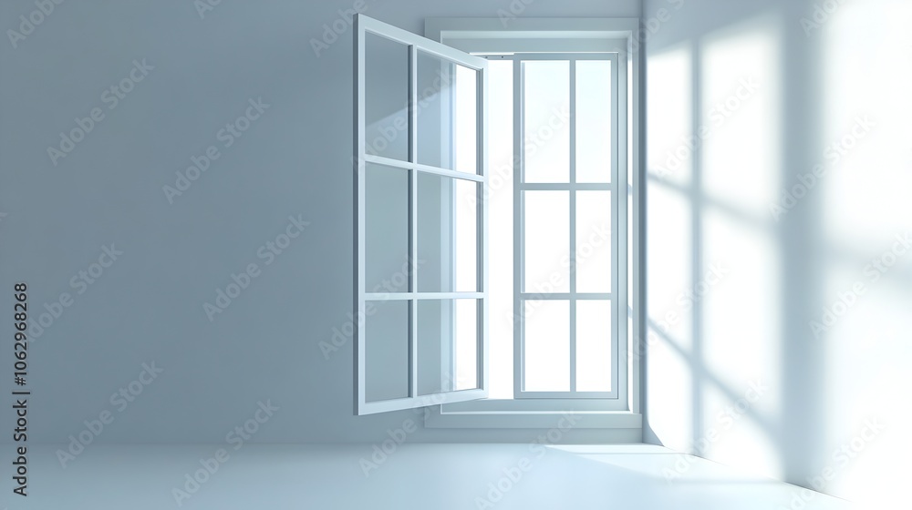 Minimalistic Glass Window Frame for Interior Design Minimalistic Glass Window Frame for Interior Design