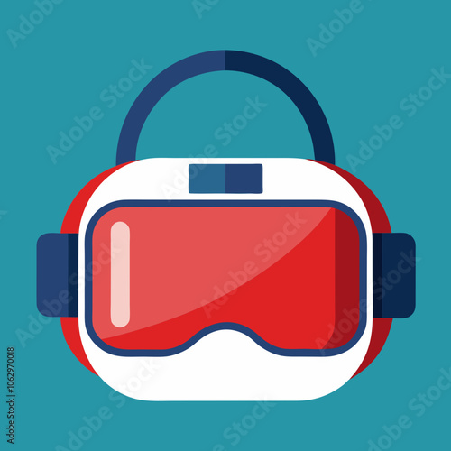 VR glasses vector virtual reality headset icon. Virtual reality helmet isolated goggles device illustration.